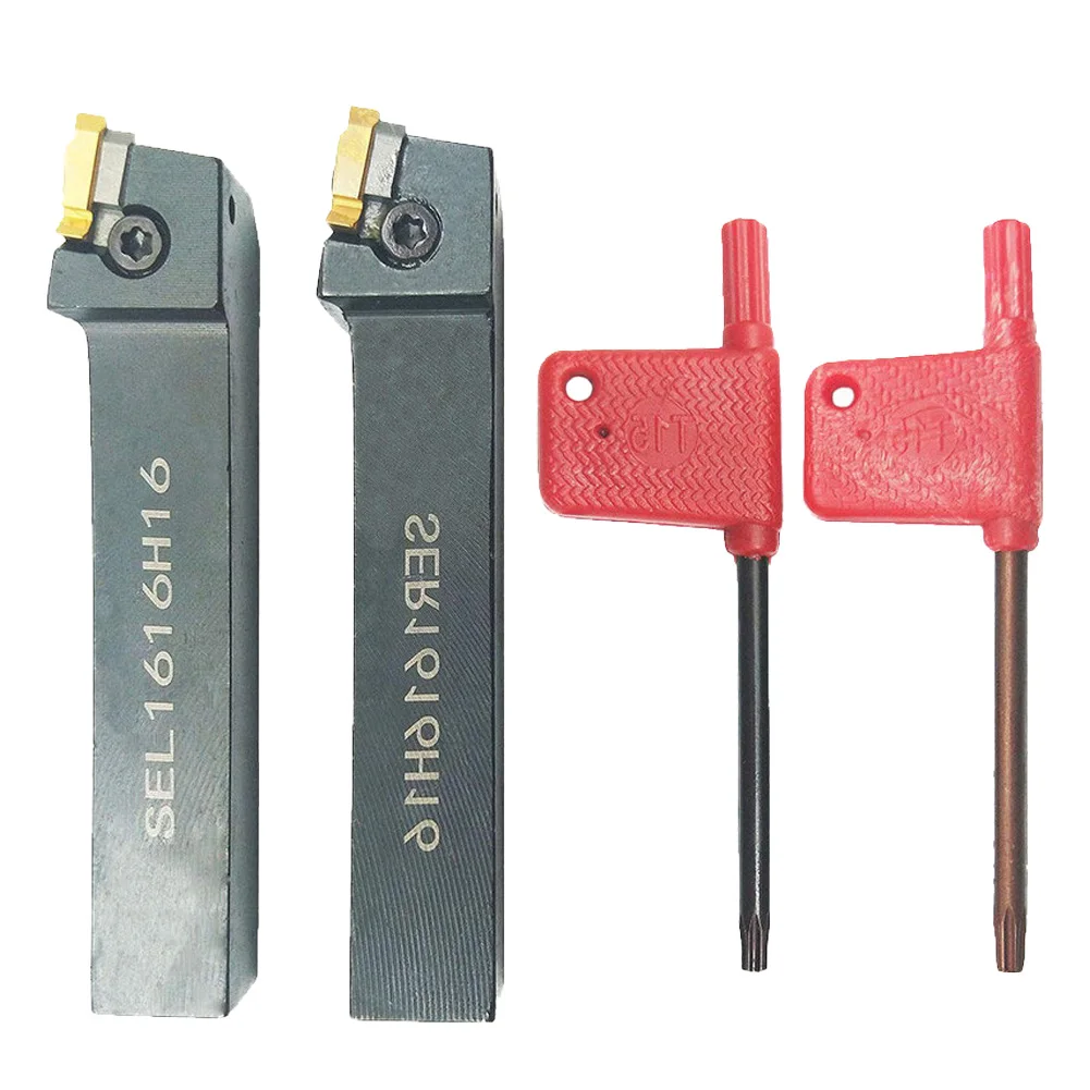 

2PCS CNC Lathe Tool Holder Set SER1616H16 SEL1616H16 with Carbide Inserts 16ER AG60 16IR AG60 for Precision Turning 16mm Shank
