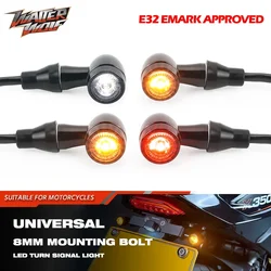 E32 Bullet 3 in 1 LED Turn Signal Light Cafe Racer Indicator Tail Brake Lamps DRL Running Blinker For Harley Bobber Chopper Dyna