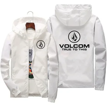 VOLCOM 남성용 야외 하이 퀄리티 자외선 차단 재킷, 스포츠 산악 후드, 방풍 패션, 캐주얼 재킷, 가을 용수철 