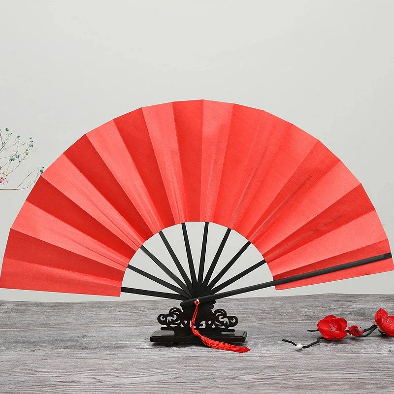 Bat Fan Hanfu Qipao Photography Prop Fan Dance Runway Special Folding Fan Hefeng Solid Color Folding Fan Cosplay Summer Portable