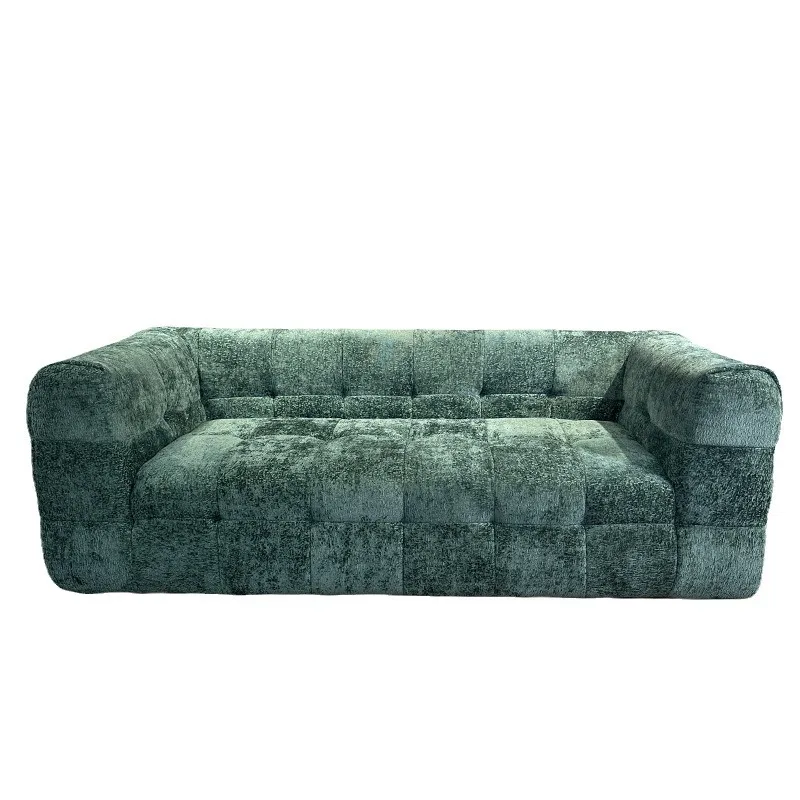 

Pure sponge vacuum compression sofa marshmallow household small apartment Italian Internet celebrity straight row skeleton sofa