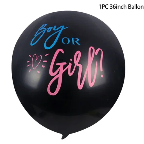 

Gender Reveal Balloons Black Boy Or Girl 36inch Latex Balloon Baby Shower Confetti Ballons Birthday Party Decor Globos Supplies