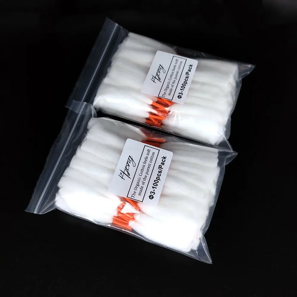 Hong再構築コットンwicks,rta用スレッド,rdaワイヤー構造,卸売り,500個,200個,100個,個,50個