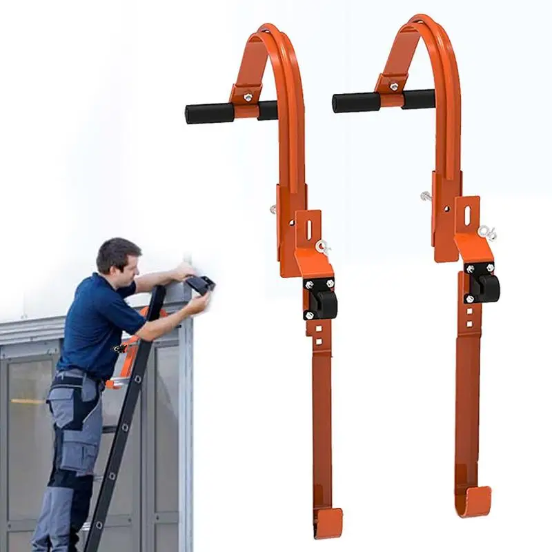 

Ladder Stabilizer For Roof Steel Roof Hook With Wheel Rubber Grip T-Bar 2 Pcs Ladder Attachment For Roof Gutters Strong & Stable