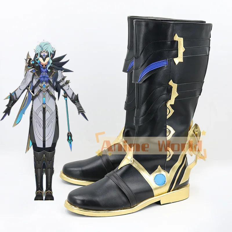 أحذية Genshin Impact Eleven Fatui Harbingers The Doctor Il Dottore أحذية كوسبلاي أحذية كرنفال الهالوين مصنوعة حسب الطلب