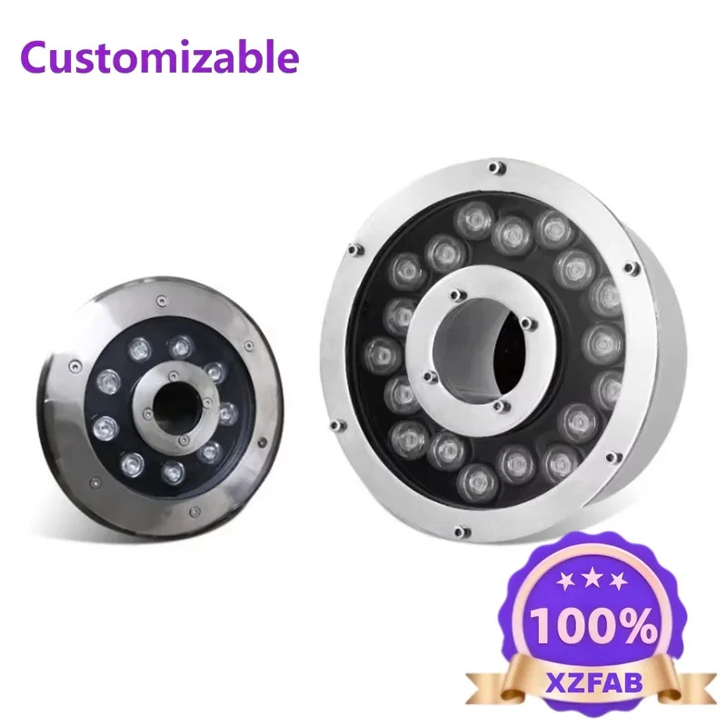 Factory Direct 2026 LED Fountain Ring Light Submersible Nozzle Lamp With DMX512 Control For Water Jet Feature Outdoor Landscape