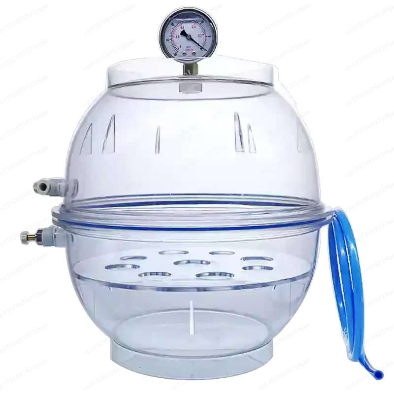 PC Plastic Vacuum Desiccator 150/250/300mm, Double Valve Transparent Drying Chamber for Lab Sample Storage