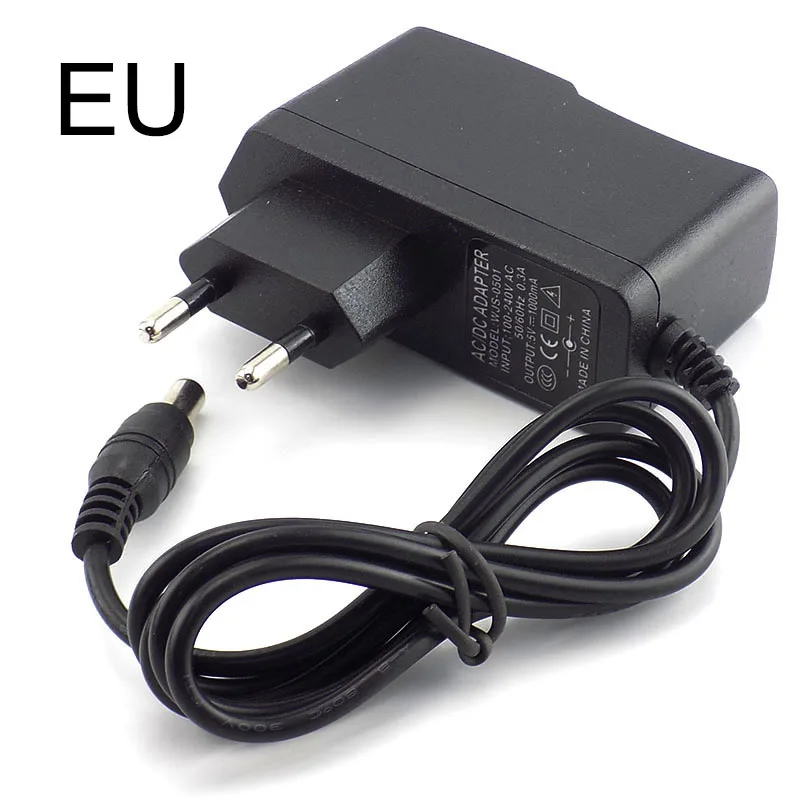 DC 5V 2A Power Adapter Supply AC to DC 100V-240V Converter Charger 2000mAh 5.5mm x 2.1mm US EU Plug for LED Strip CCTV Camer