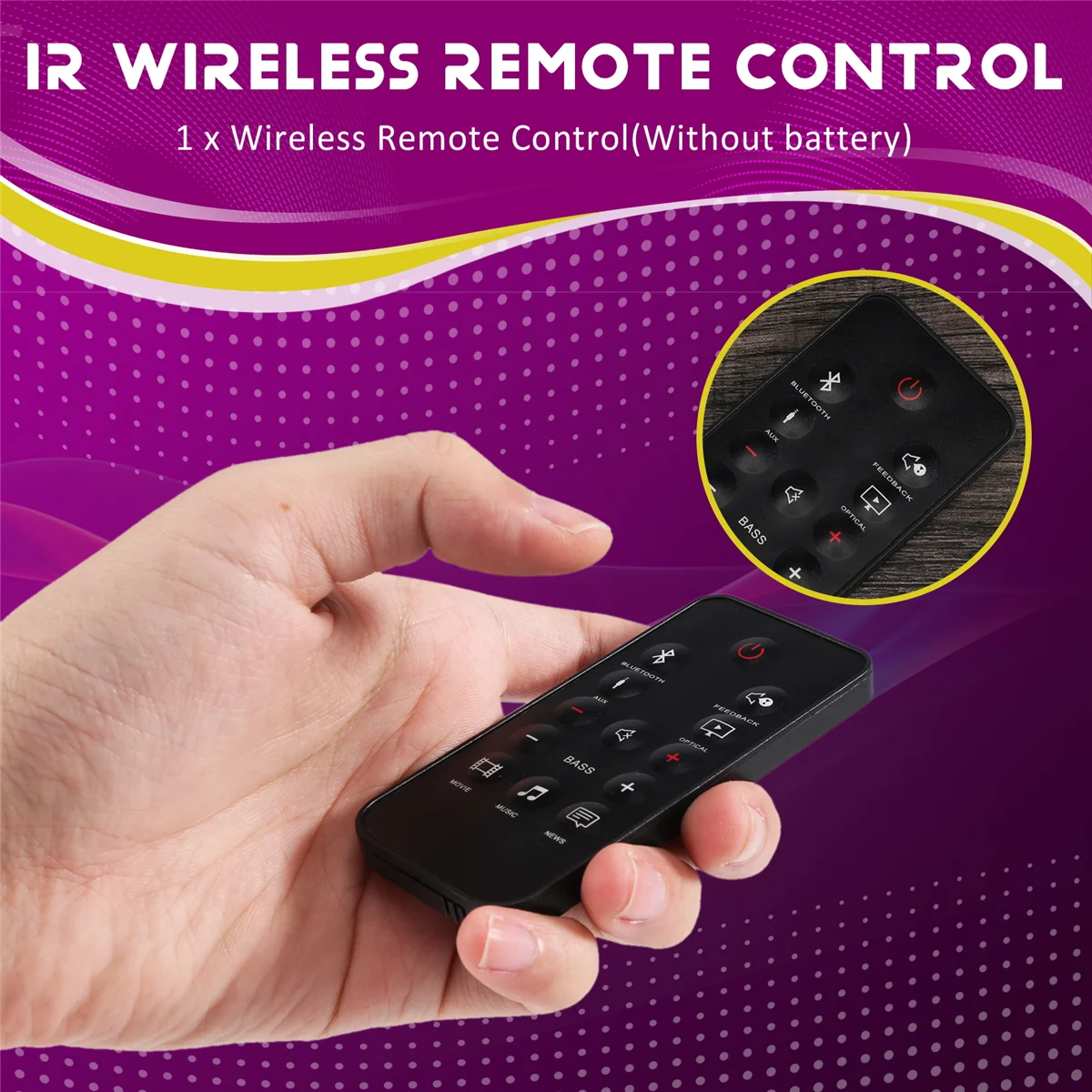 

Fashion Wireless Remote Control for Jbl Cinema SB150 Audio System Player Controller Black