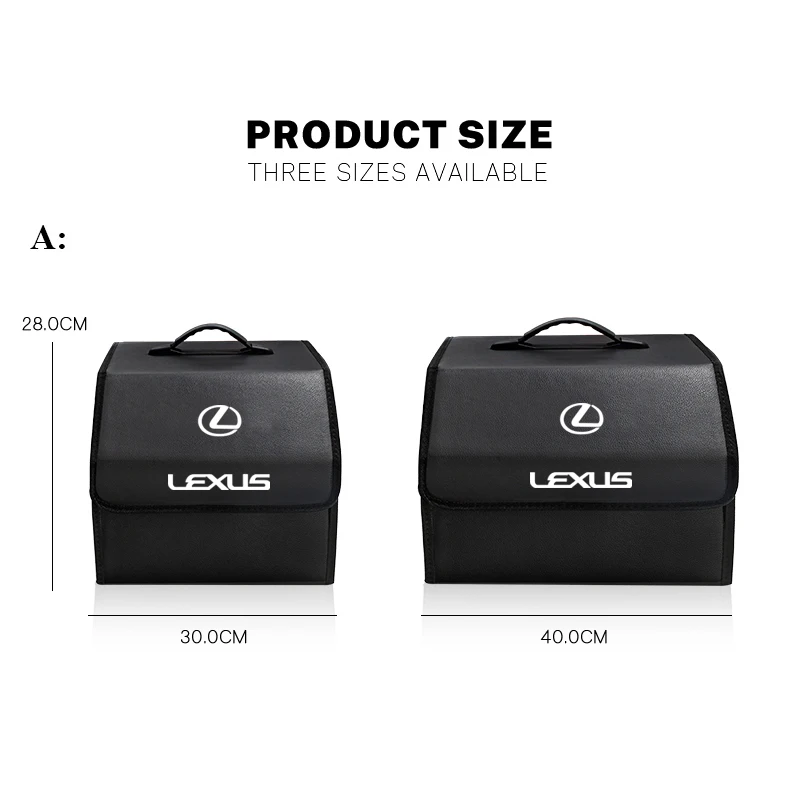 Car Trunk Storage Box Foldable Large Capacity Organizer Bag For Lexus ES RX NX LS UX LM LX IS300 RX350 LS500 LX600 NX260 CT200