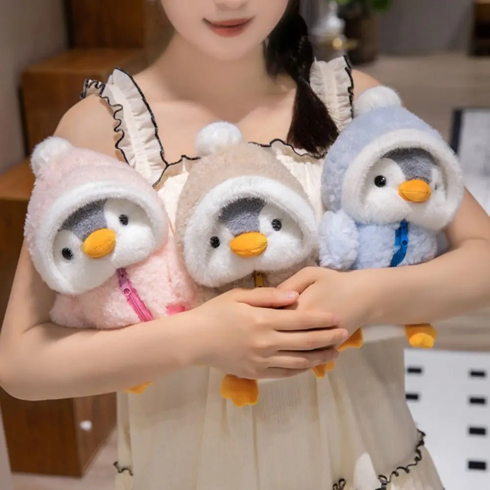 

Wearing Clothes Hats Penguin with Hat Plush Toy Soft Penguin Baby Comforting Sleep Doll Ins Stuffed Plush Hat Penguin Toy