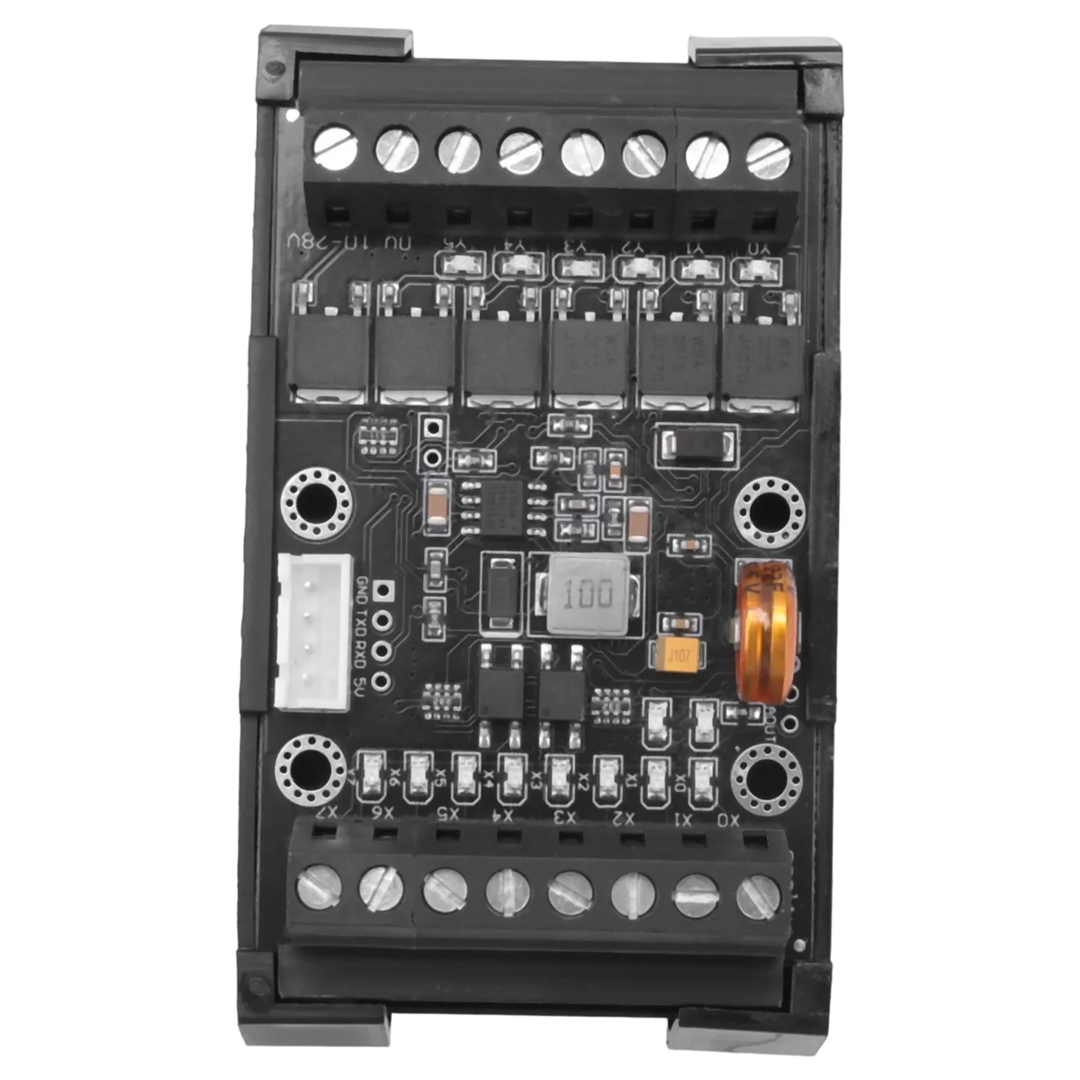 FX1N-14MT PLC Industrial Control Board+Case+USB-TTL Cable PLC Module Analog Input/Output with Guide Rail