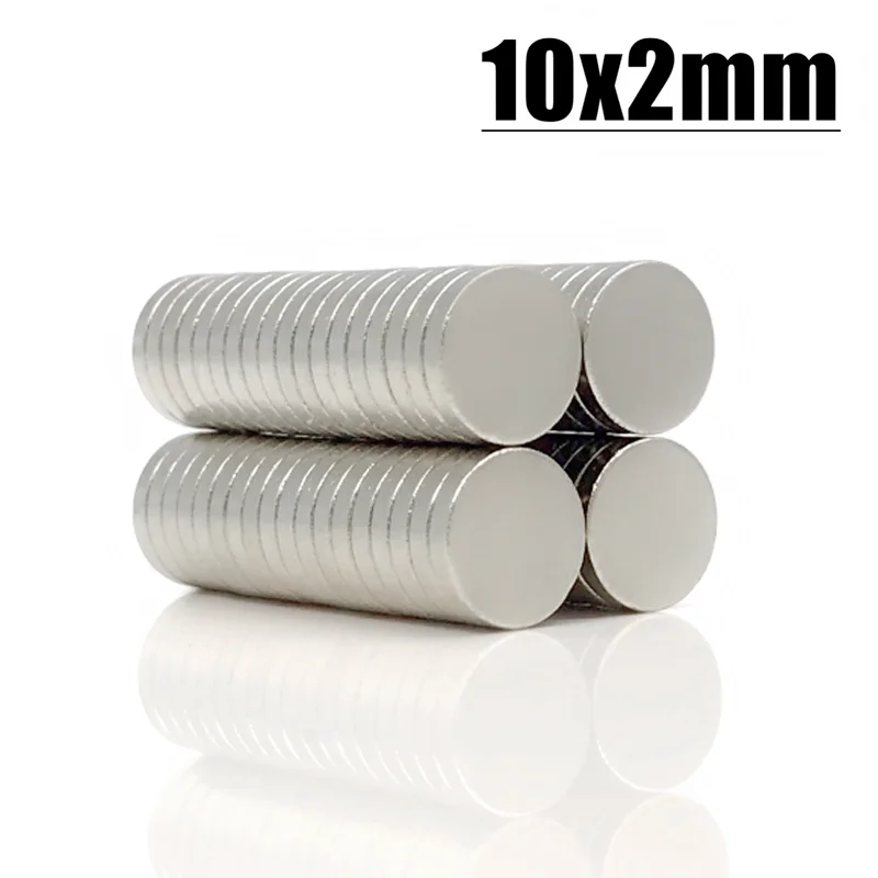 5/10/20/50/100/1000pcs 10x2 Super Powerful Strong Bulk Round NdFeB Neodymium Disc Magnets Dia N35 Rare Earth magnet 10*2 IMANES