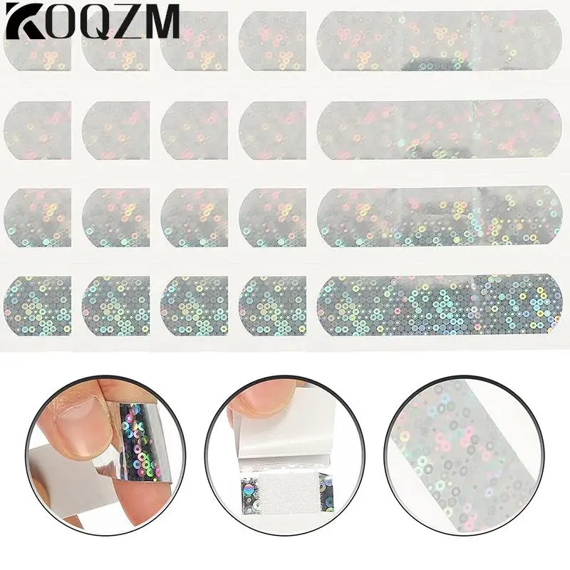 10pcs Waterproof Breathable Cute Band-Aid Hemostatic Plaster Children's First Aid Kit Children's Flash Laser Band-Aid Band-Aid