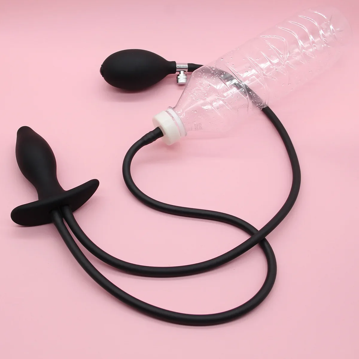 Inflatable Anal Enema Plug, Dual - Function Enema & Expansion Toy, Silicone Adult Anal Play Device Sex Toys