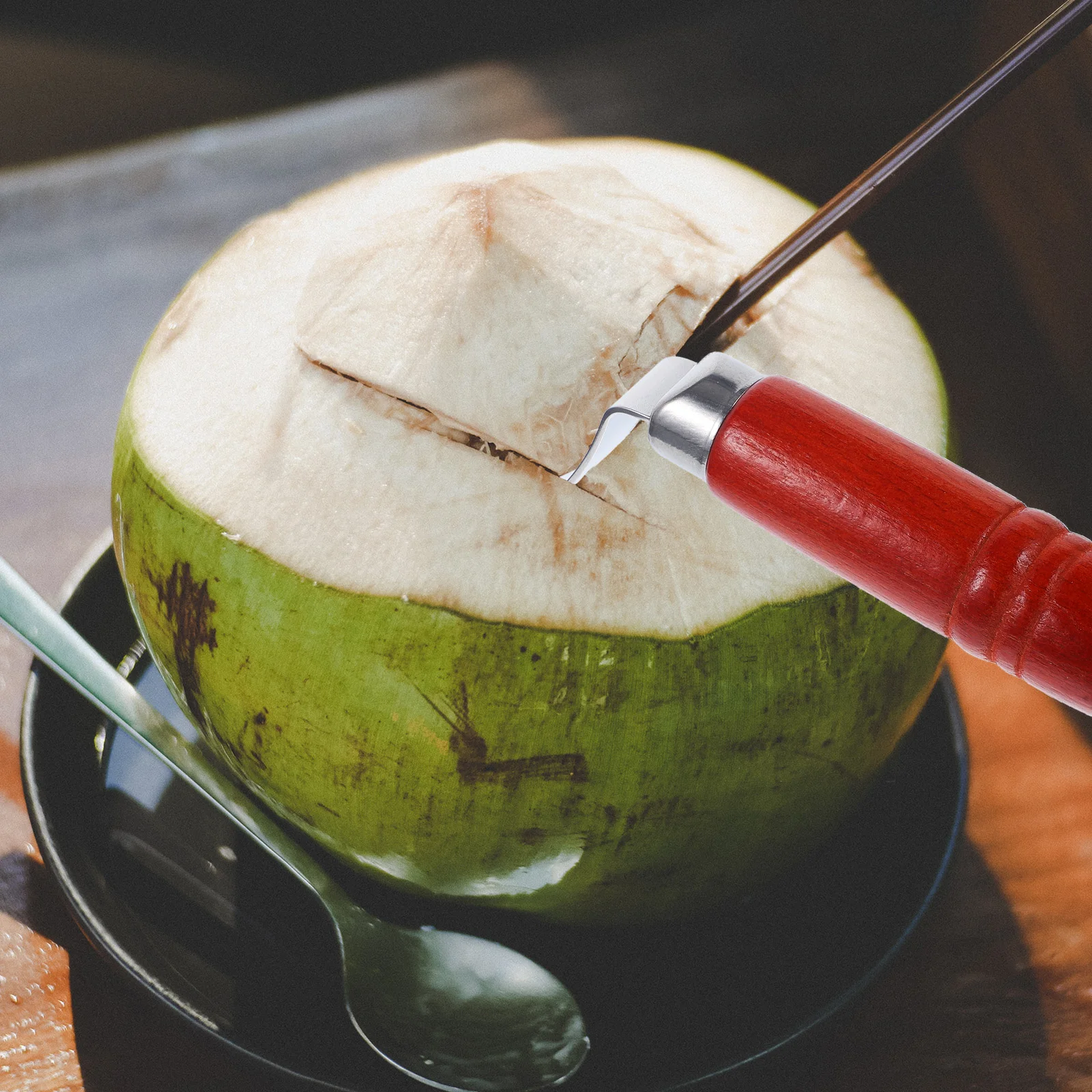 

Coconut Opener Tool Stainless Steel Coconuts Shell Opener Meat Removing Accessory Kitchen Gadget For Home