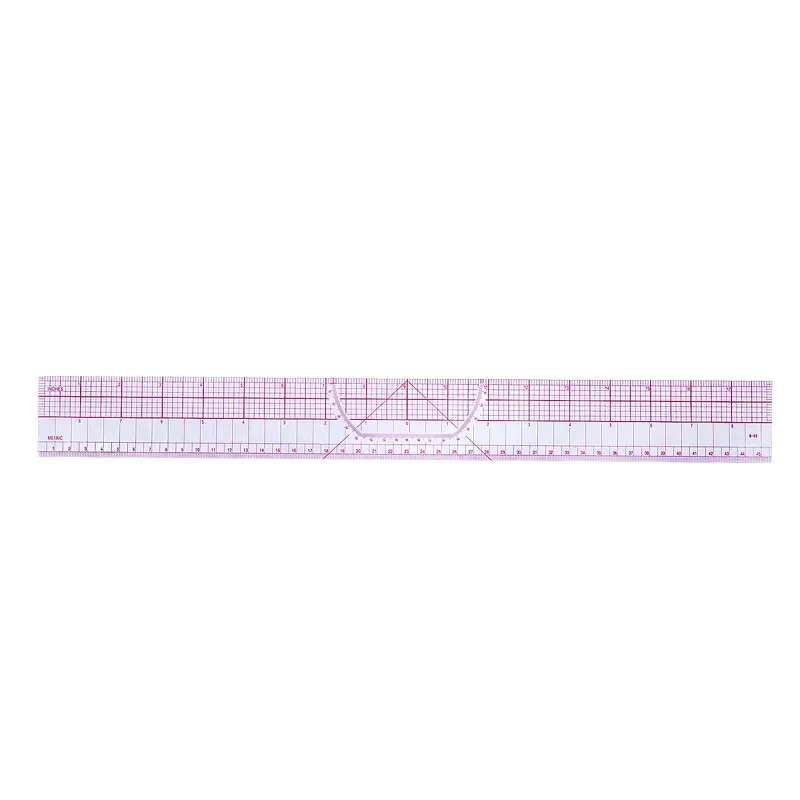 45cm Tailor Multi-function Grading Ruler Double Side Metric Straight Ruler Sewing Craft Tool Plastic Transparent Ruler