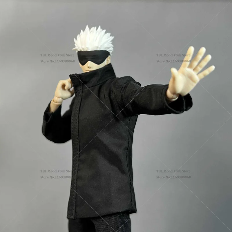 Ropa masculina a escala 1/12, Jujutsu Kaisen Gojo Satoru, hechicero más fuerte, Anime japonés para SHF, figura de acción de 6 pulgadas, juguetes de soldado