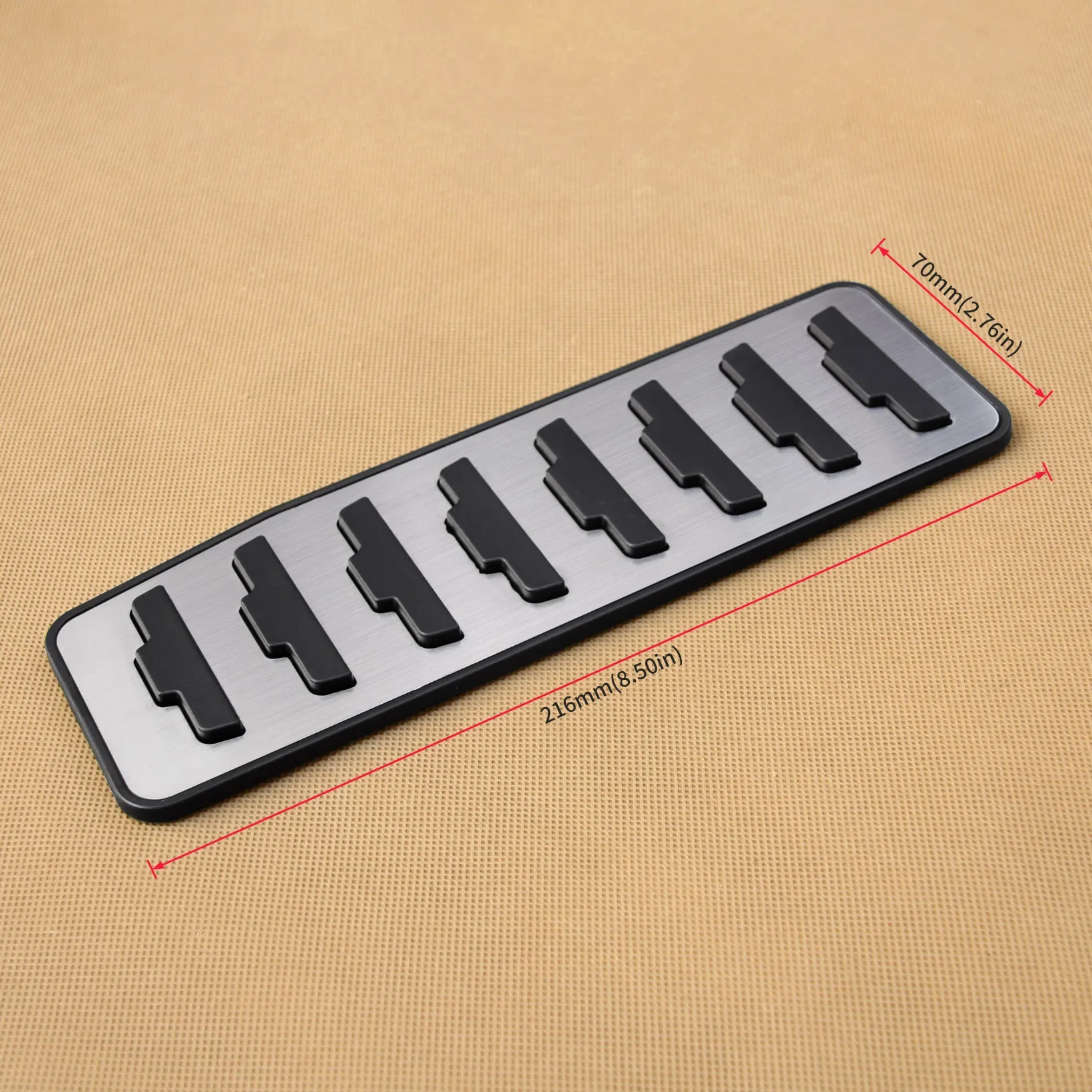 Steel Foot Rest Dead Pedal Pad Cover Trim For Range Rover Evoque Discovery Sport Jaguar E-Pace