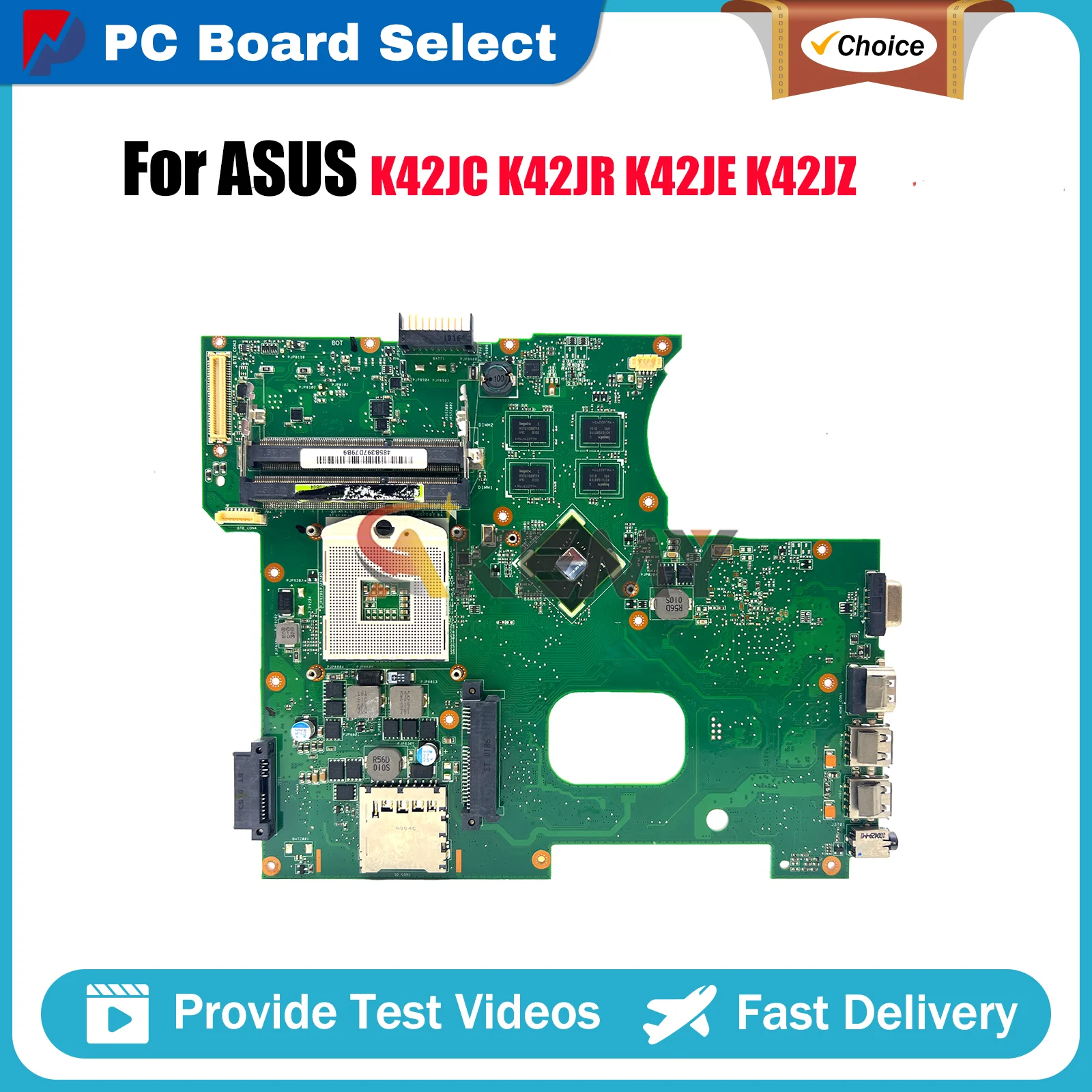 

K42JC Laptop Motherboard For ASUS K42JE K42JA K42JZ A42J K42JR K42JY K42JP X42J K42JZ K42JC K42J Mainboard 100% tests fast ship