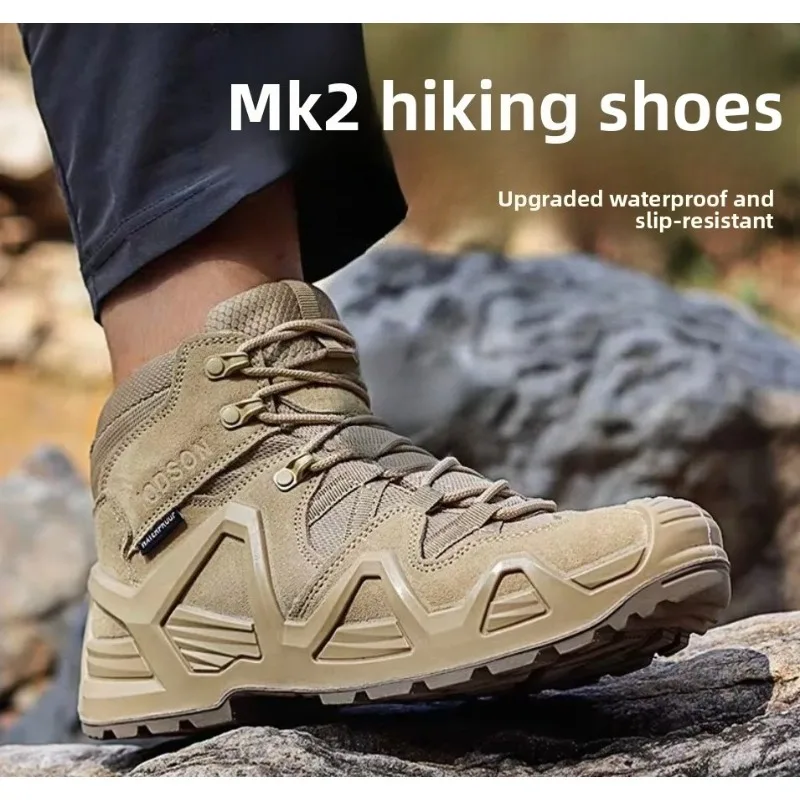 Genuine 2th Outdoor Hiking Shoes, Built-in Waterproof Socks Professional Non-Slip Waterproof Hiking Gear