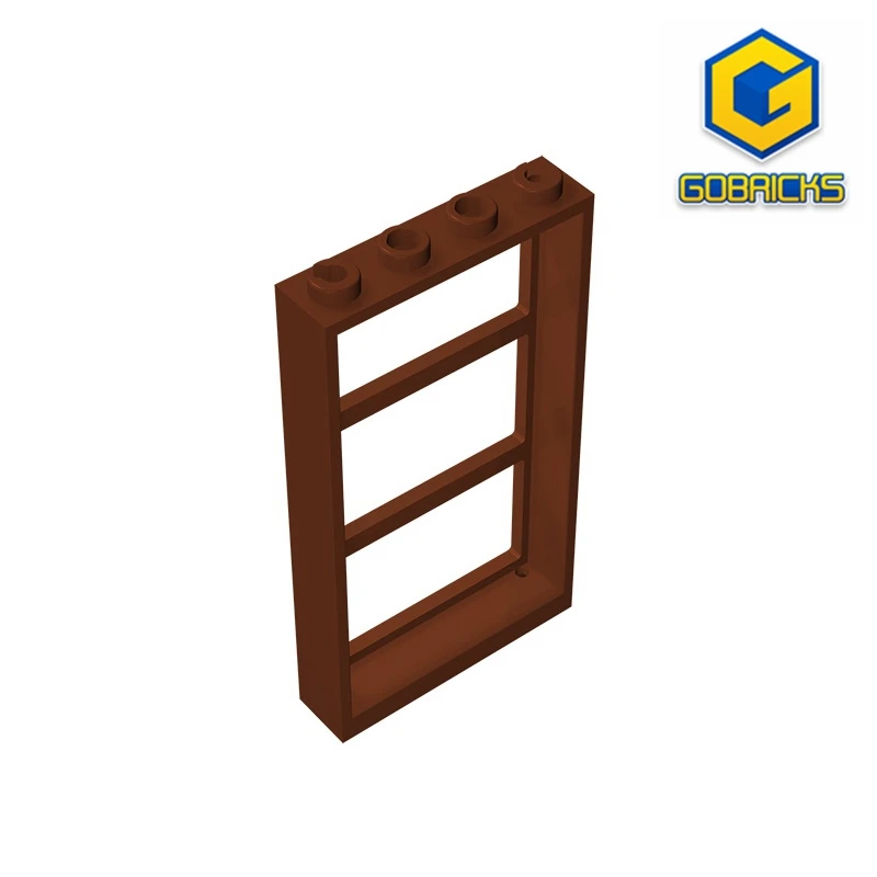 Gobricks GDS-764 Window 1x4x6 Frame with 3 Panes compatible with lego 57894 children's toys Assembles Building Blocks Technical