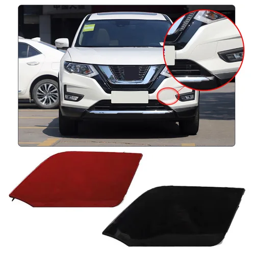 Imagen 2 del producto Para Nissan Rogue x-trail XTrail T32 2017-2020 cubierta de gancho de remolque de parachoques delantero de coche tapa de cubierta de ojo de transporte de remolque 622A0-6FV0H