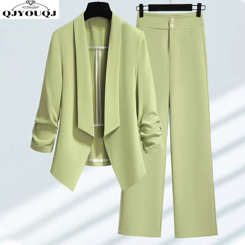 

Fashion Set Women's Spring/Summer Korean Edition New Fashion Style Goddess Style High End Casual Suit Two Piece Set