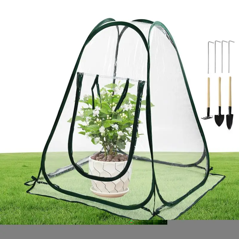 

Small Greenhouse for Outdoors Winter Pop-up Small Greenhouse For Outdoor Indoor Plant Portable Protective Cold Frost Protector