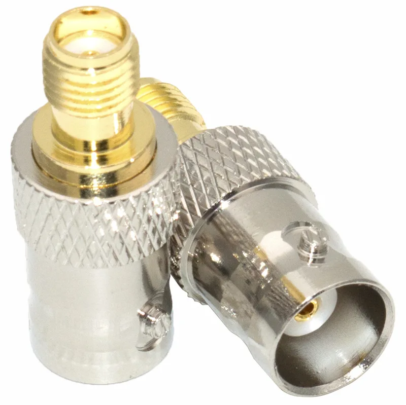 1 Stück BNC-Buchse auf SMA-Buchse RF-Adapter BNC-F auf SMA-F Kupfer-Konverter Gerade – Detail 3