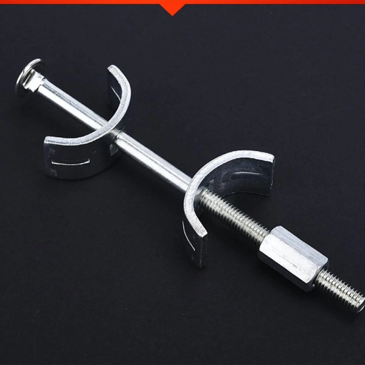Y1031A J~10Pcs Countertop Benchtop Joiner Joint Connector M6 Thread Bolt Half Moon Shaped Bracket Dog Bone Fastener