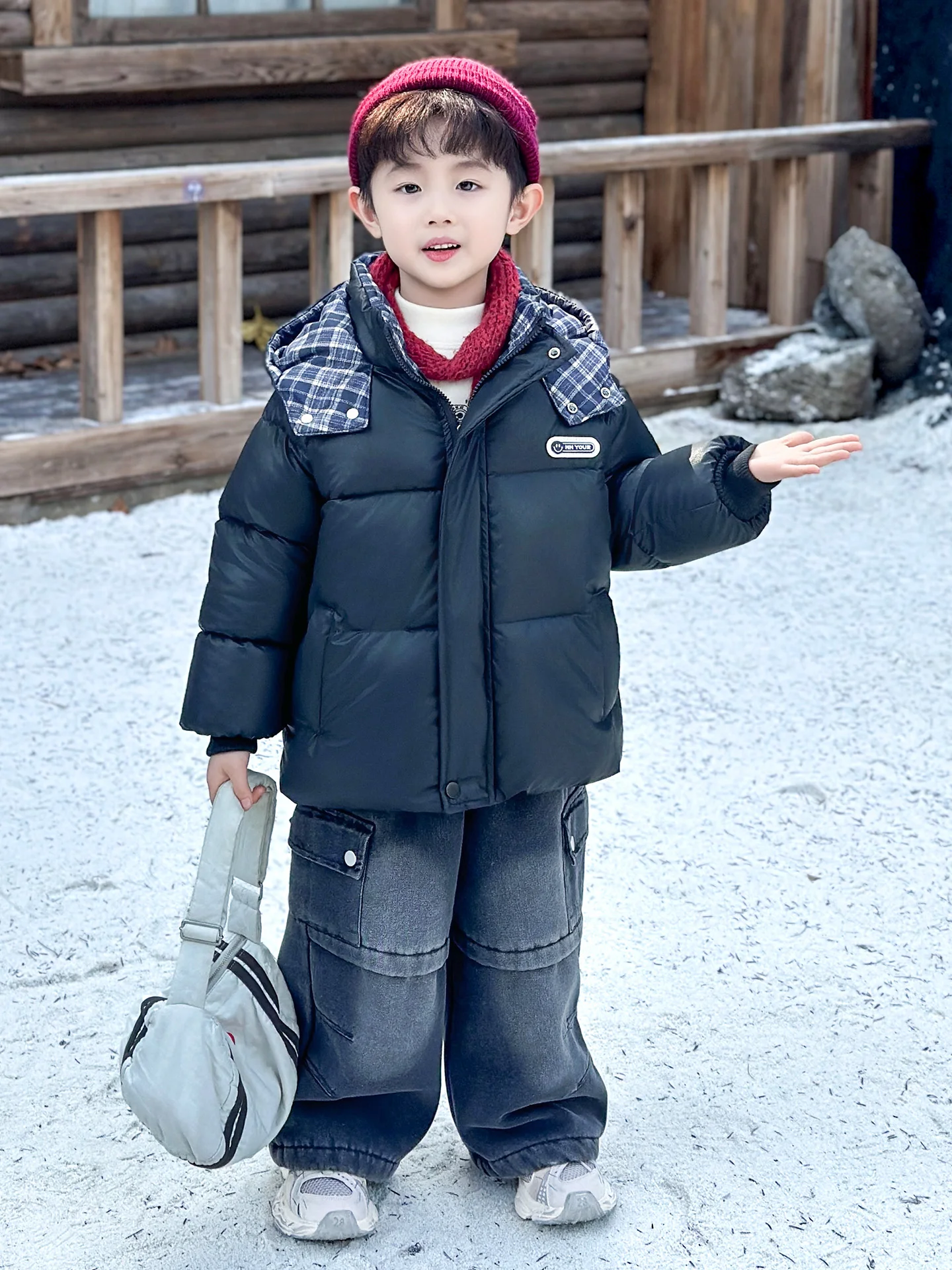 

Утепленная хлопковая куртка для мальчиков: зимняя теплая верхняя одежда с флисовой подкладкой, водонепроницаемая, на молнии, с длинными рукавами, повседневное пальто