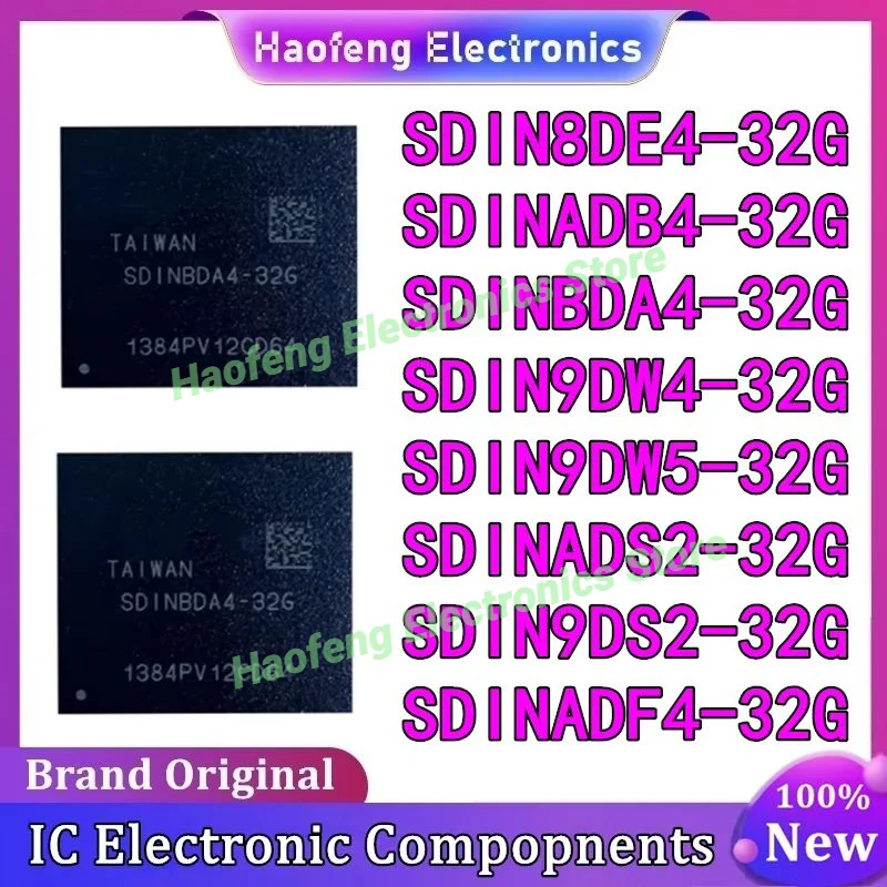 SDINBDA4-32G SDIN8DE4-32G SDINADB4-32G SDINADF4-32G SDIN9DW4-32G SDIN9DW5-32G SDINADS2-32G SDIN9DS2-32G Chipset BGA en stock