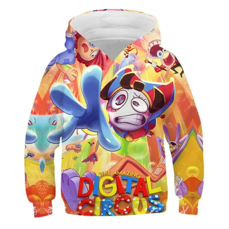 Jax The Amazing Digital Circus Pomni Cosplay Hoodie Streetwear Caine Sweatshirt Casual Long Sleeve Pullovers Clothes Halloween