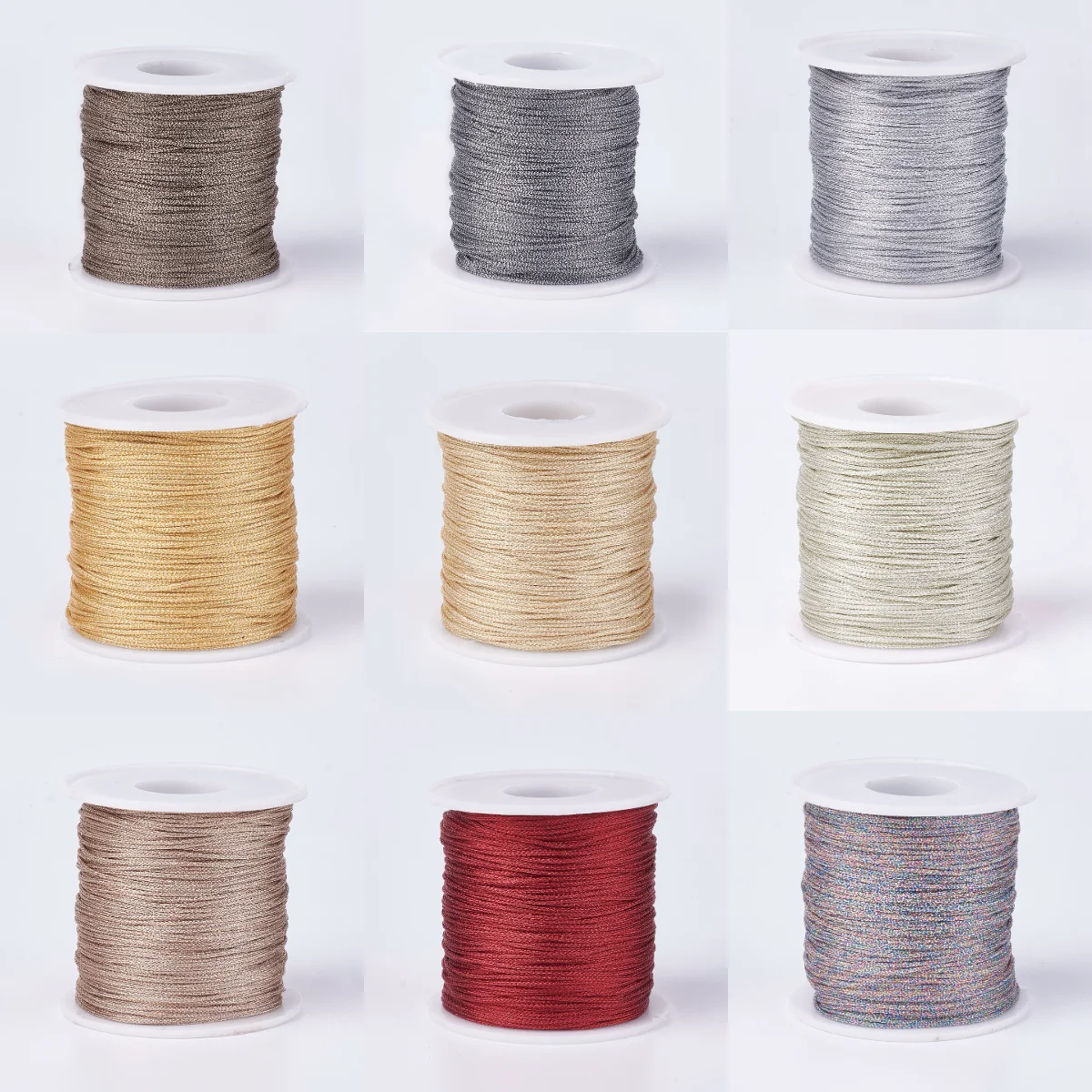

100m/roll 1mm Polyester Metallic Thread Colorful Polyester Sewing Thread Beading Bracelets Cord for Jewelry DIY Making