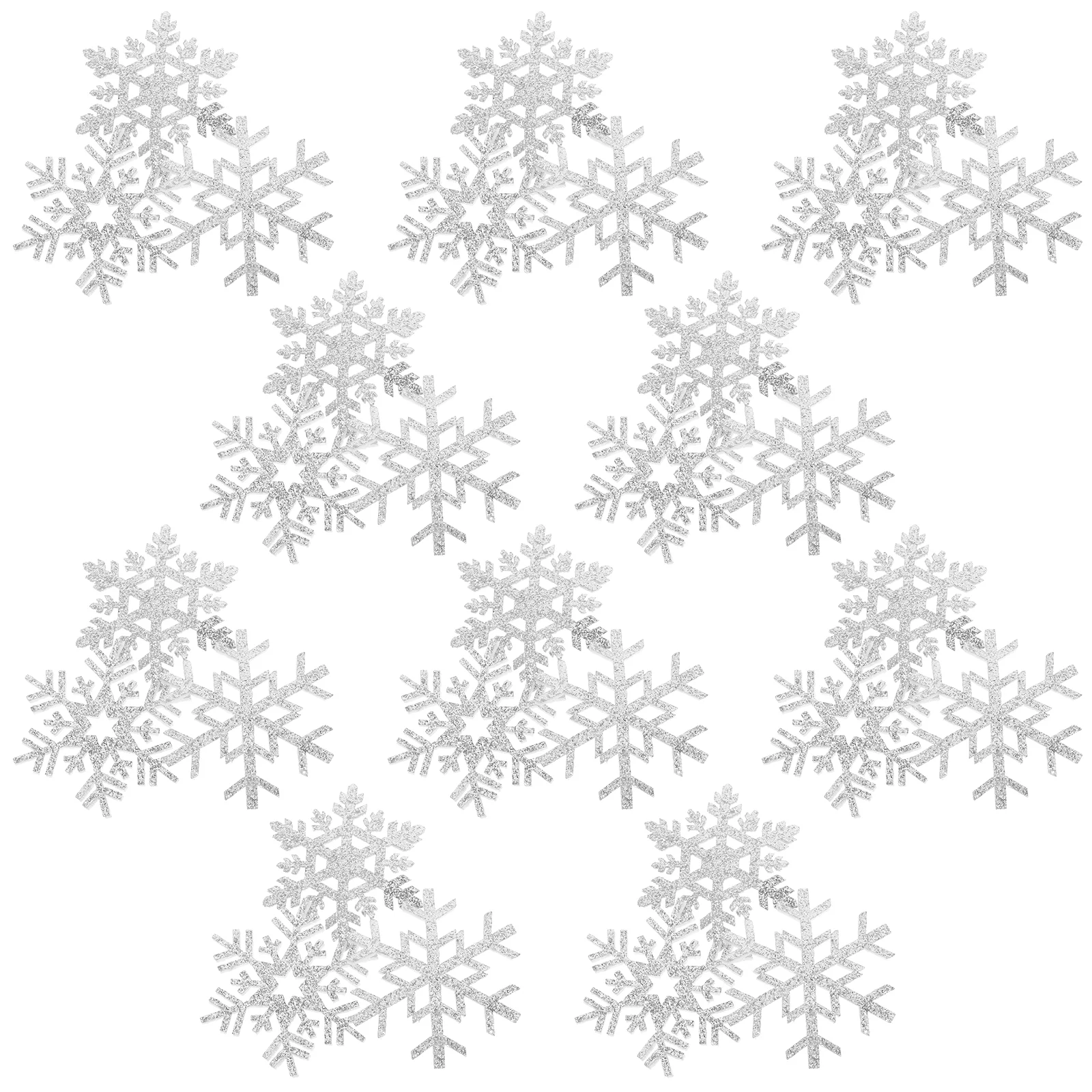 

30 Pcs Snowflake Stickers Fashionable Decoration Clothes Accessories DIY Headdress Patch Unique Clothing Craft Patches