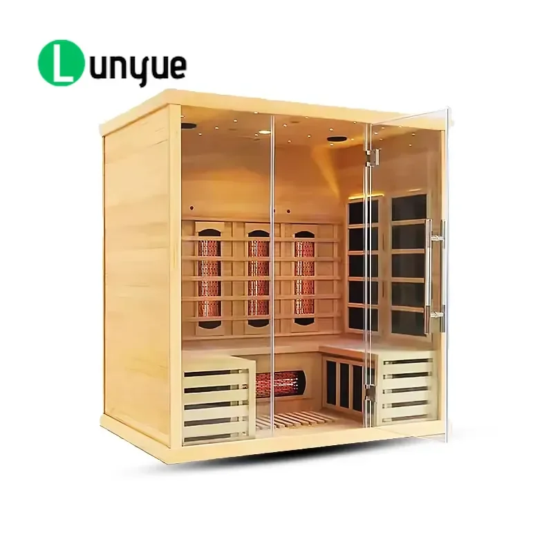New Design Indoor Traditional Steam Sauna Room for Home Relaxation Wood Material Compact Size Easy Installation Wellness Spa