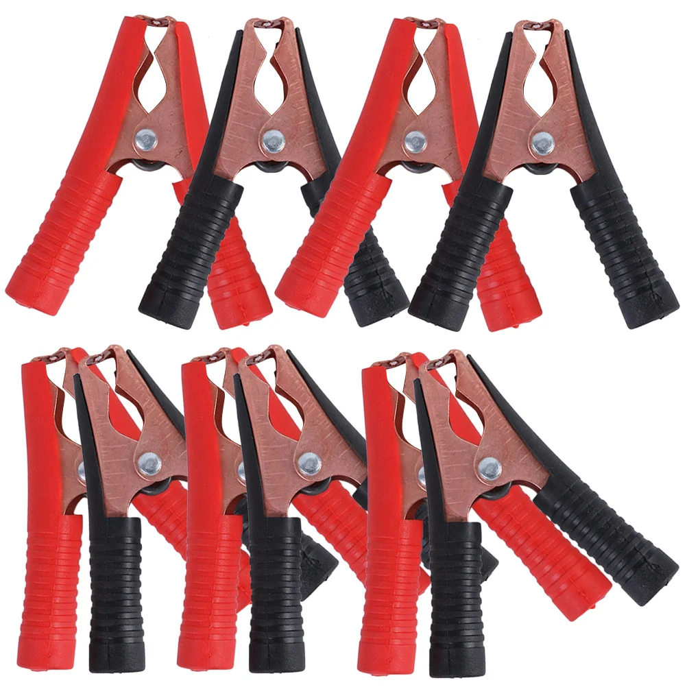 

10Pcs Clamps Heavy Duty Copper Plated Alligator Clips Waterproof Temperature Resistant for Car Jumper Cable