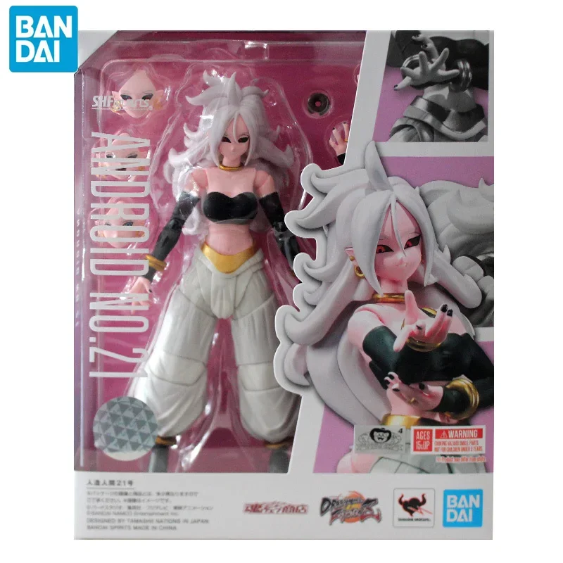 Bandai-Dragon Ball Z Anime Figure, Majin Buu Action, 6 ", Collector, Original, SHF, Android 21