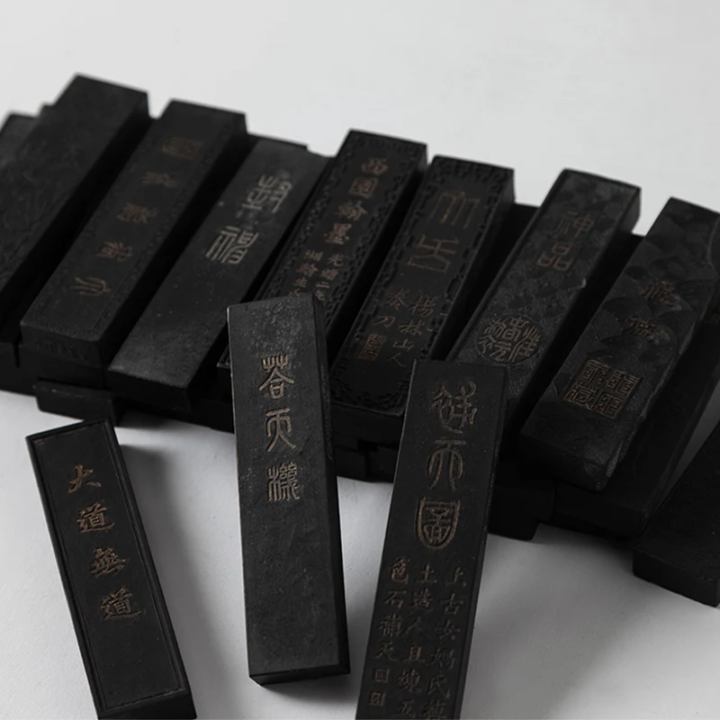 20 Years Natural Old Ink Bar Ink Block One or Two Pure Hand-made Pine Smoke Ingot Chen Ink Practice Brush Calligraphy Figurines