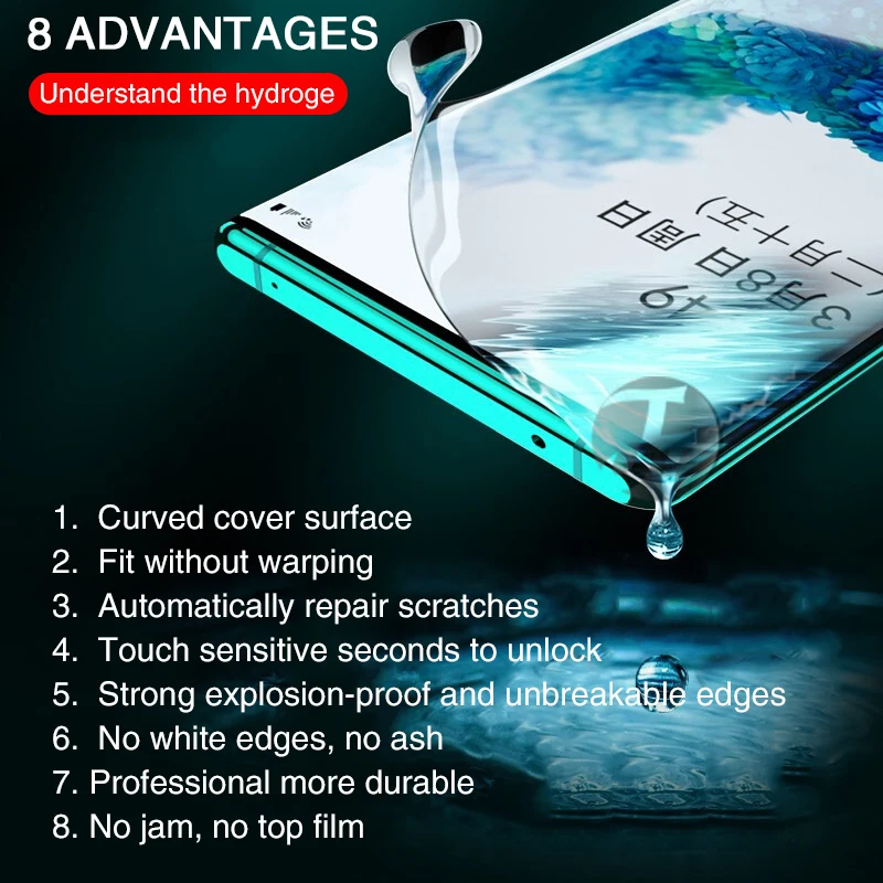 2Pcs Hydrogel Film on the Screen Protector For Samsung Galaxy S20 S21 S10 S9 S8 Plus S7 S6 Edge Samsung Note 20 8 9 10 Not Glass