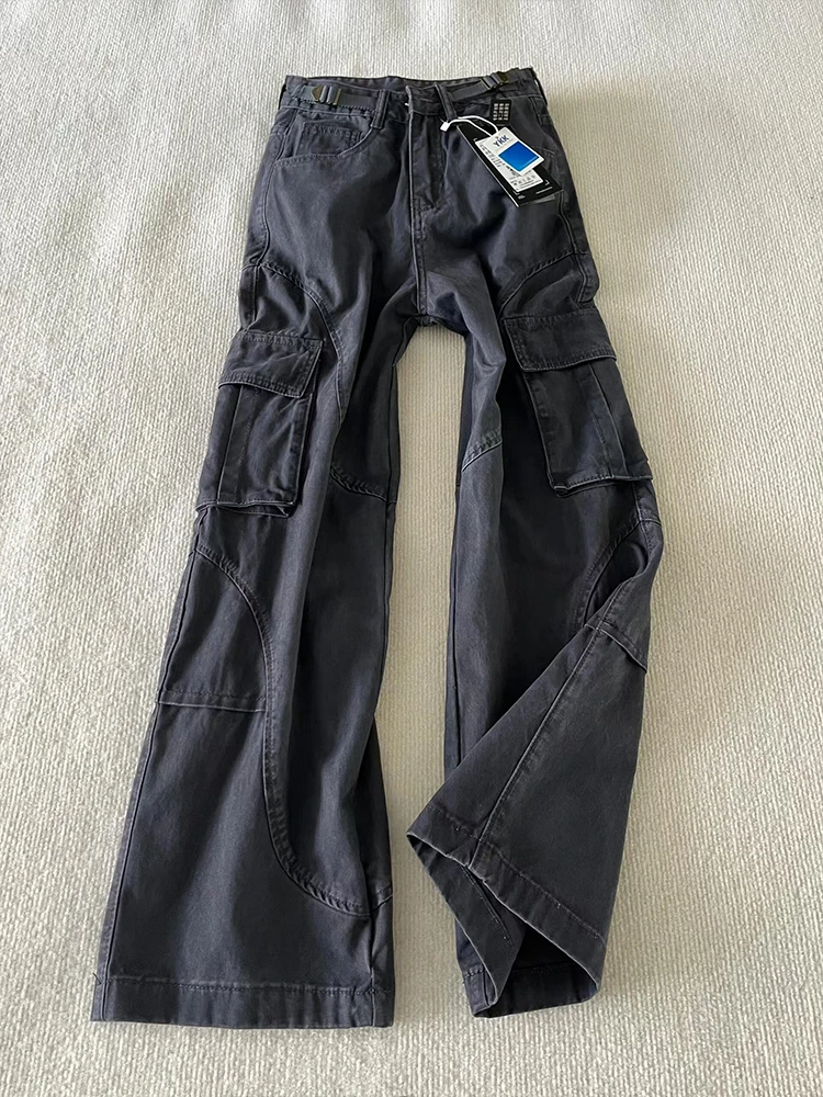 

American Sle Casual Work Pants Men's Spring Autumn Trendy Haome Loose Straight Leg Pants Cleanfit Leisure Straight Pants