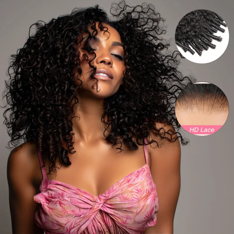 

Парик из бирманских вьющихся человеческих волос плотности 250% со спиральным концом 13x6 HD Парики из натуральных волос на кружеве для чернокожих женщин