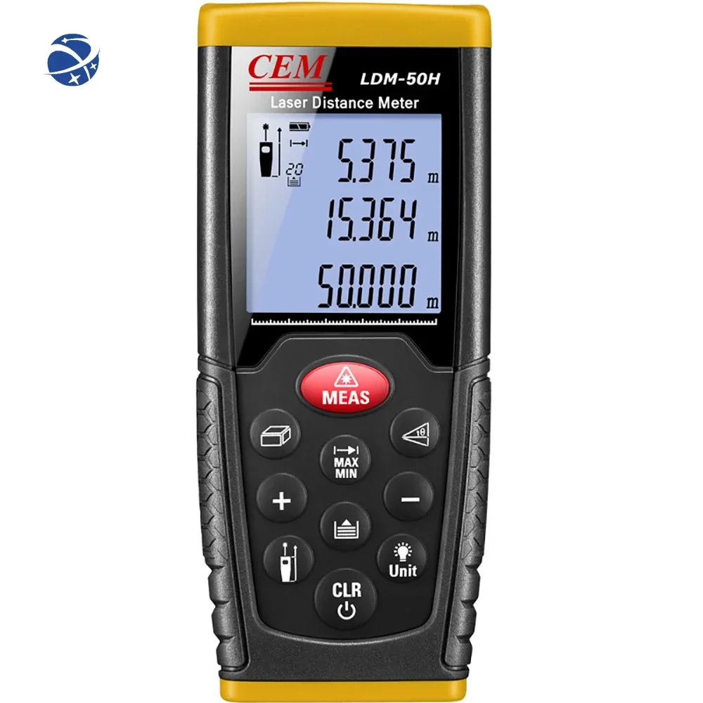 

CEM LDM-50H 164.2ft 50m Outdoor Laser Distance Meter Measure in Daylight Sunlight ,Pythagorean Mode, Area and Volume