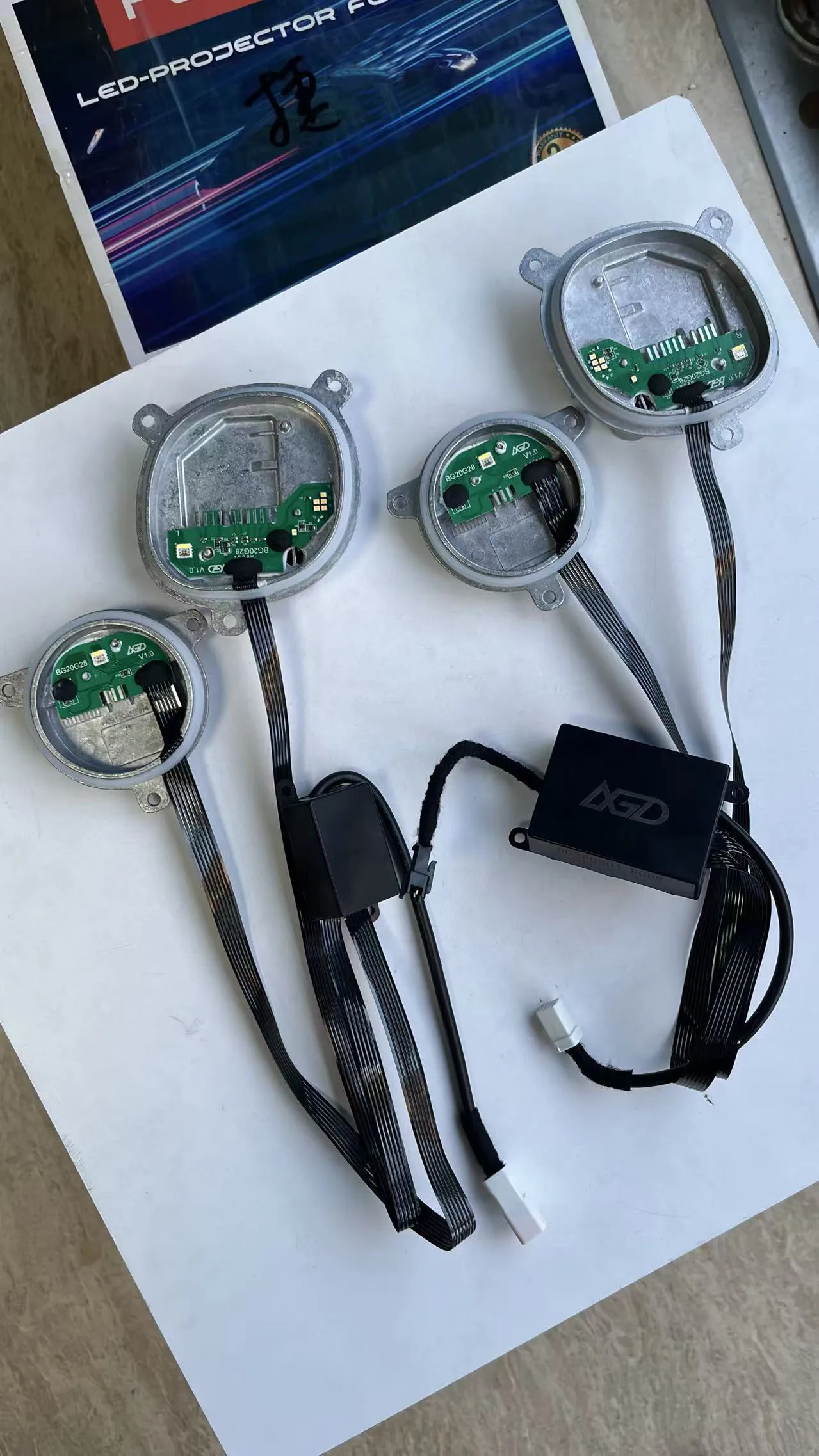 وحدات RGB متعددة الألوان LED DRL مع المشتت الحراري لـ 2019-2022 BMW 3 Series G20 G21 G82 تناسب الإصدار الأمريكي S5A4A LED المصباح #6