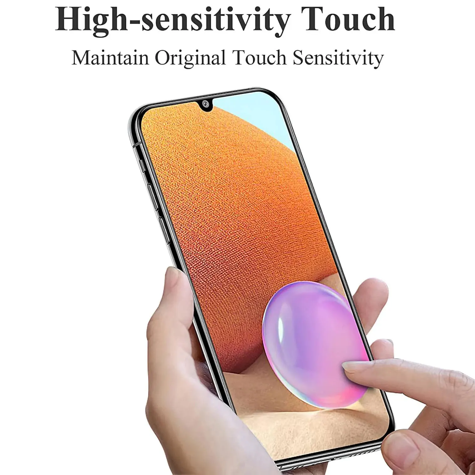 1–3 Stück Displayschutzfolie für Samsung Galaxy A02 A12 A22 A42 A52 5G A72 A03 A13 4G A33 A53 A73 A04 A14 A24 A54 9H gehärtetes Glas – Detail 2