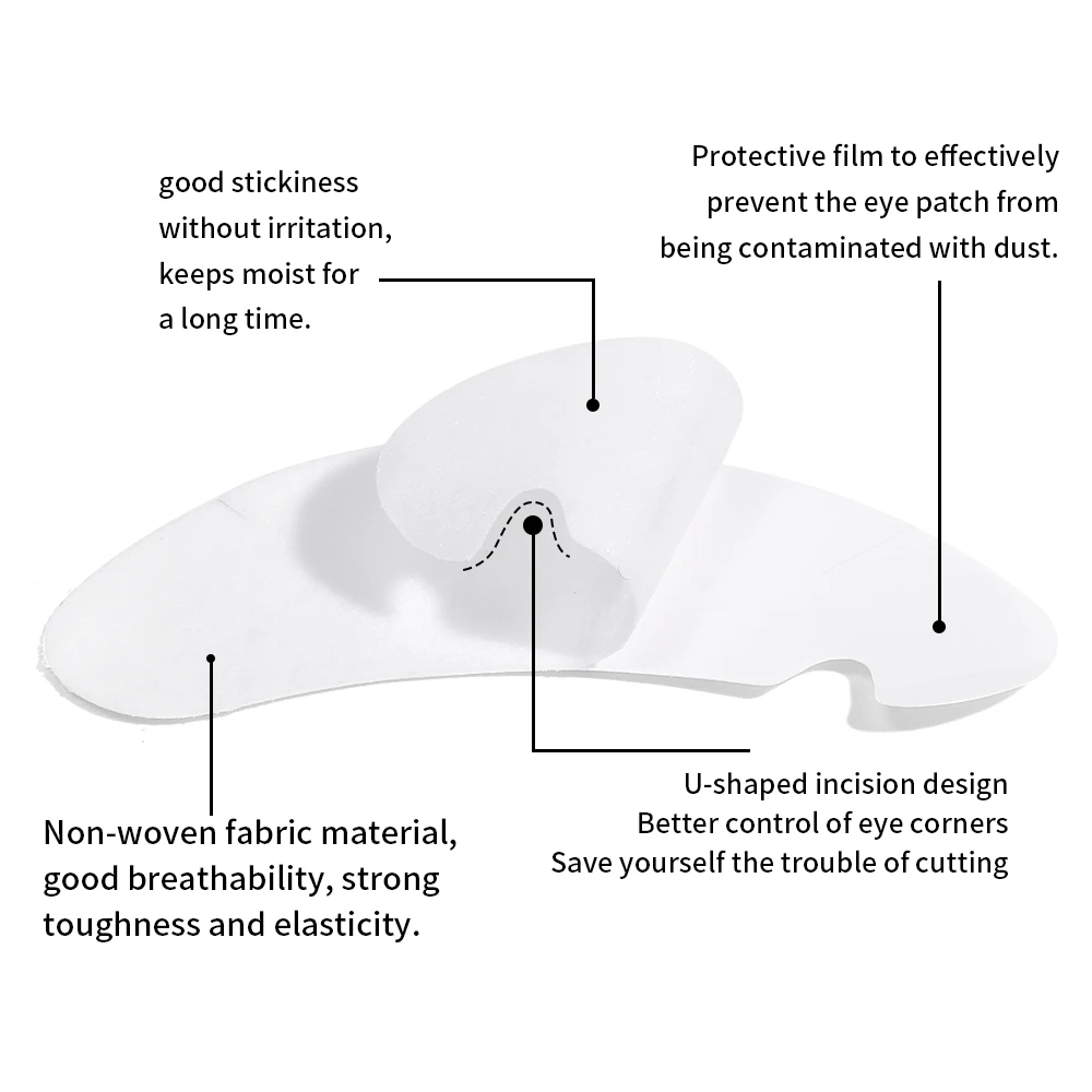 Eyelash Extension Patch 1/3/5Pairs U-shaped Grafting False Eyelash Pads Makeup Under Eye Patch Pad Professional Eyelash Stickers