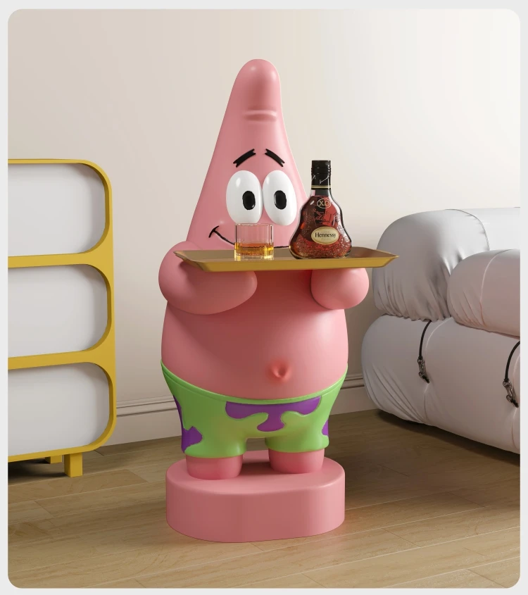 كارتون باتريك ستار دمية اليد مكتب الصبي الزينة الإبداعية السرير ترحيب مدخل الفن الطابق الحلي الكبيرة