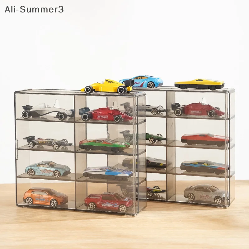 1:64 Per modello di esposizione Scaffale per armadietto dei giocattoli per auto Scatola di visualizzazione antipolvere in acrilico pressofuso