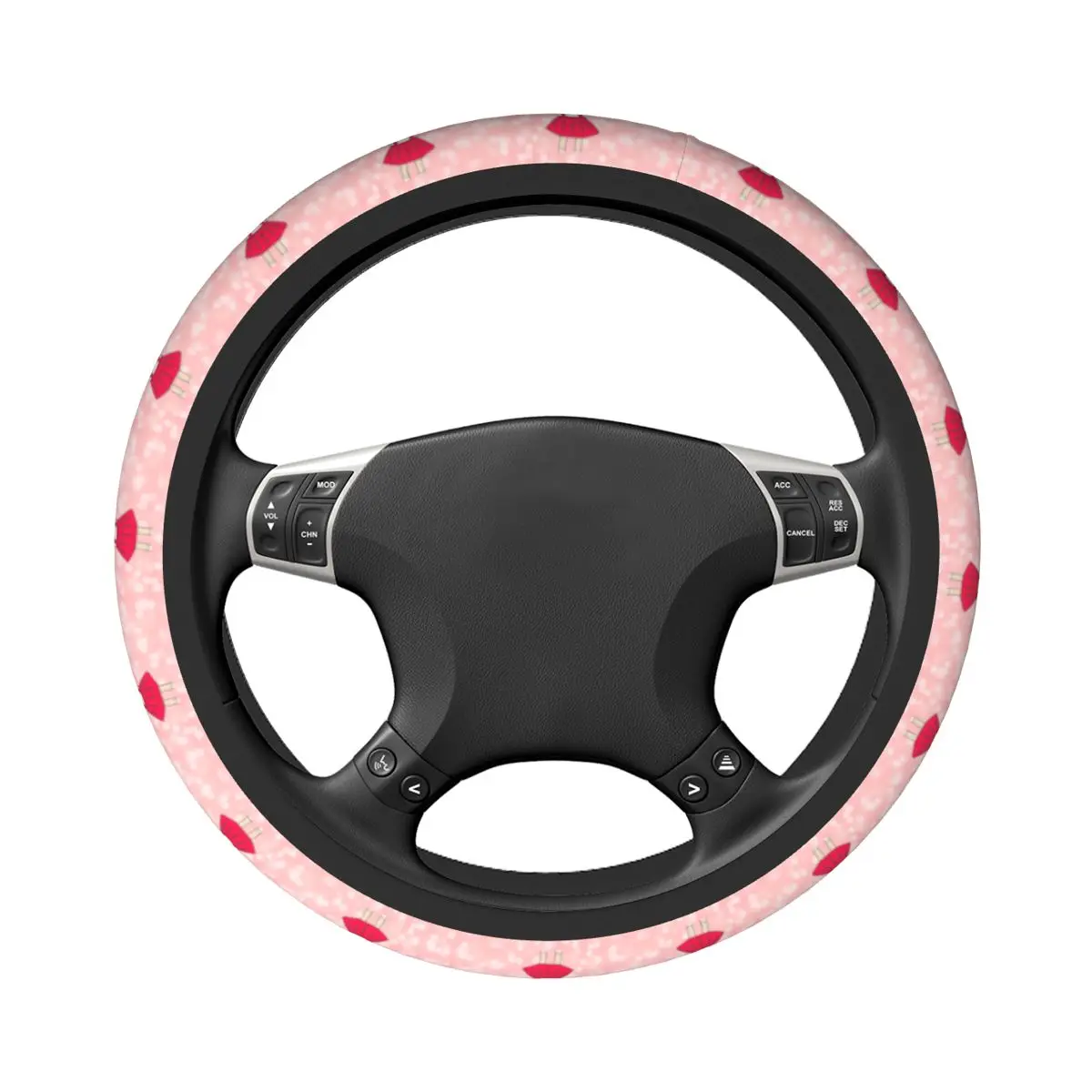 Chibi Maruko Chan Car Steering Wheel Cover 38cm Elastic Cartoon Steering Wheel Protective Cover Car-styling Car Accessories